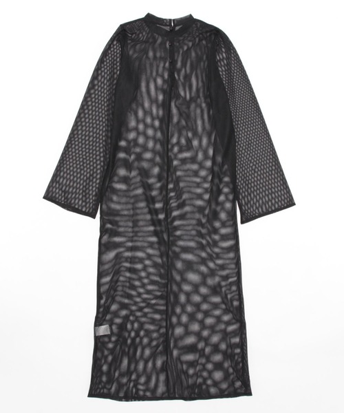 leimn（レイムン）の「メッシュシアーフレアワンピース（ワンピース・レディース・ブラック/アイボリー/グレー系・M）」の11枚目の写真