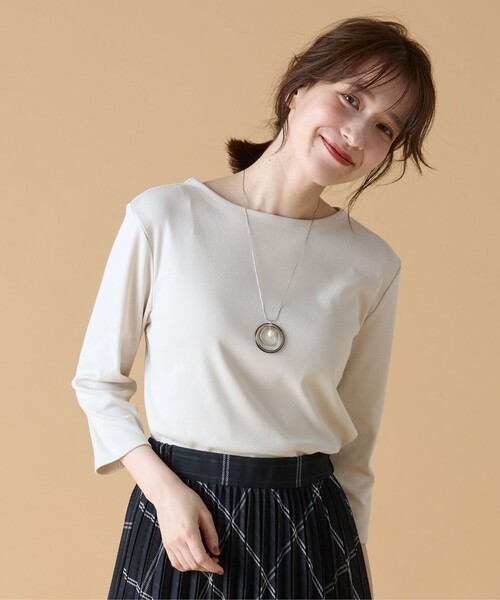 ANY(エニィ)の「【接触冷感/UVケア】バックパール Tシャツ(Tシャツ/カットソー・レディース・アイボリー系9/アイボリー系1/ブラック系・3/2)」の3枚目の写真