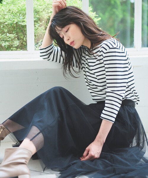 ANY(エニィ)の「【接触冷感/UVケア】バックパール Tシャツ(Tシャツ/カットソー・レディース・アイボリー系9/アイボリー系1/ブラック系・3/2)」の4枚目の写真