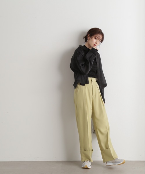 N.（N. Natural Beauty Basic）（エヌエヌナチュラルビューティーベーシック）の「◆シアーショートシャツ（シャツ/ブラウス・レディース・ピンク/ナチュラル/ブラック・MEDIUM）」の6枚目の写真