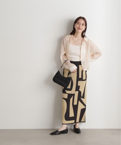 N.（N. Natural Beauty Basic）（エヌエヌナチュラルビューティーベーシック）の「◆シアーショートシャツ（シャツ/ブラウス・レディース・ピンク/ナチュラル/ブラック・MEDIUM）」の14枚目の写真