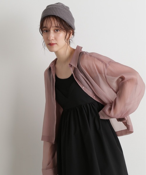 N.（N. Natural Beauty Basic）（エヌエヌナチュラルビューティーベーシック）の「◆シアーショートシャツ（シャツ/ブラウス・レディース・ピンク/ナチュラル/ブラック・MEDIUM）」の20枚目の写真