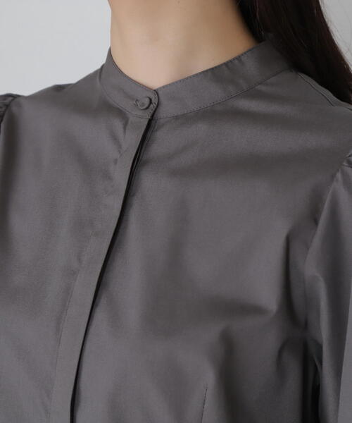 NATURAL BEAUTY BASIC（ナチュラルビューティーベーシック）の「◇【sweet11月号掲載】ボウタイペプラムブラウス（シャツ/ブラウス・レディース・ホワイト/グレー系その他/チャコールグレー・MEDIUM/SMALL）」の13枚目の写真