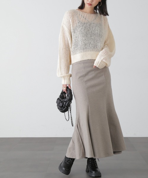 FREE'S MART（フリーズマート）の「◆【Sシリーズ対応】サイドスリットカットソーマーメイドスカート（スカート・レディース・グレー系その他/ブラック/ベージュ系その他・SMALL/X-SMALL/MEDIUM）」の16枚目の写真