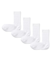 足なり直角　リブ編み　４足組靴下（婦人）