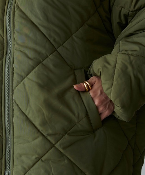 Anss.me】【撥水加工】マットタフタボア切替え2wayカラーダイヤ