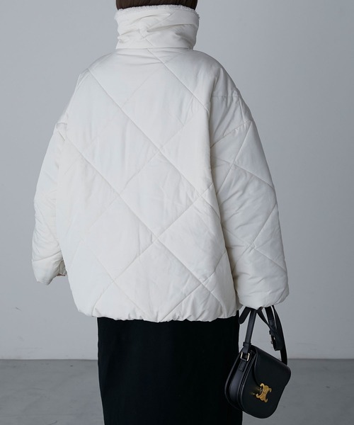B1276 MICA&DEAL 【タグ付】キルティングブルゾン フード 光沢 F BLOUSON | MICA&DEAL ONLINE STORE