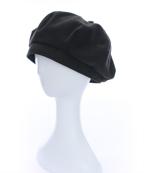 clear（クリア）の「無地ベレー帽（ハンチング/ベレー帽・レディース・ブラック/アイボリー・F）」の2枚目の写真