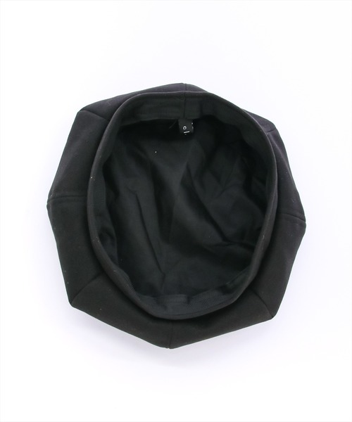 clear（クリア）の「無地ベレー帽（ハンチング/ベレー帽・レディース・ブラック/アイボリー・F）」の5枚目の写真