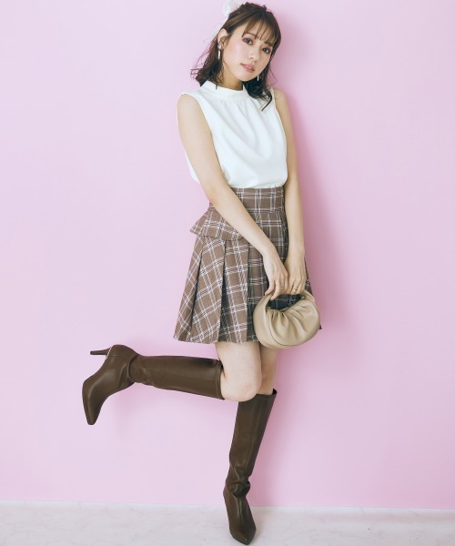 marun(マルン)の「<大きいサイズ> シアーボレロ付きトップス marun(シャツ/ブラウス・レディース・ブラウン/アイボリー・LL/3L/5L/4L/L)」の13枚目の写真