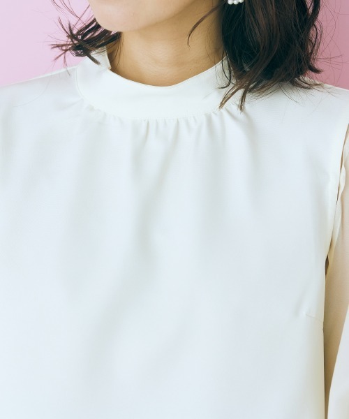 marun(マルン)の「<大きいサイズ> シアーボレロ付きトップス marun(シャツ/ブラウス・レディース・ブラウン/アイボリー・LL/3L/5L/4L/L)」の17枚目の写真