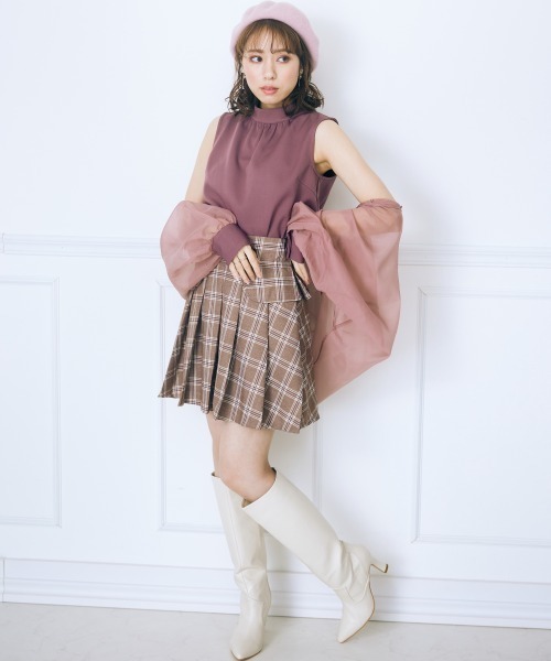 marun(マルン)の「<大きいサイズ> シアーボレロ付きトップス marun(シャツ/ブラウス・レディース・ブラウン/アイボリー・LL/3L/5L/4L/L)」の12枚目の写真