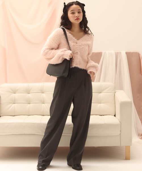 muguet(ミュゲ)の「relax colour tack slacks(スラックス・レディース・グレー・FREE)」の6枚目の写真