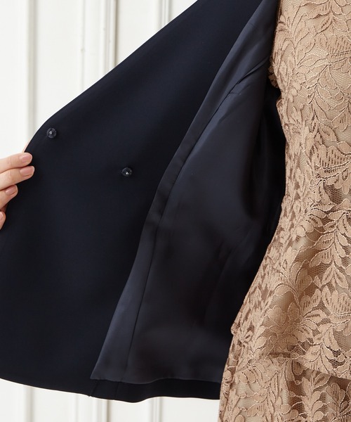 AIMER（エメ）の「カシュクール風バックペプラムジャケット（テーラードジャケット・レディース・ベージュ/ネイビー・MEDIUM/LARGE）」の5枚目の写真