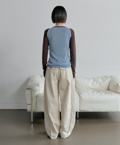 UNE MANSION ビンテージリブニットカラーダウンペンディンジャンバー UNE MANSION ビンテージリブニットカラーダウンペンディンジャンバー