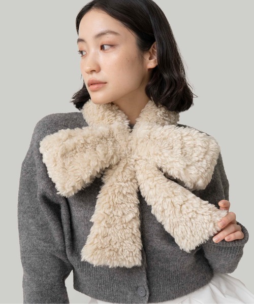 アンテプリマ マフラー リボン WEB限定ラッピング袋付】PAUL & JOE ACCESSOIRES フェイクファービッグ