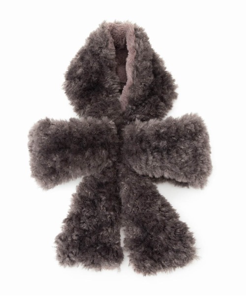 Casselini（キャセリーニ）の「Casselini(キャセリーニ)リボンティペット（マフラー・レディース・モカ/ホワイト/ブラウン/ブルー/ブラック/ベージュ/グレー/レオパード/ダークブラウン/チャコール/ピンク/アニマル/イエロー/レッド/ネイビー/ミント/オフホワイト・FREE）」の22枚目の写真