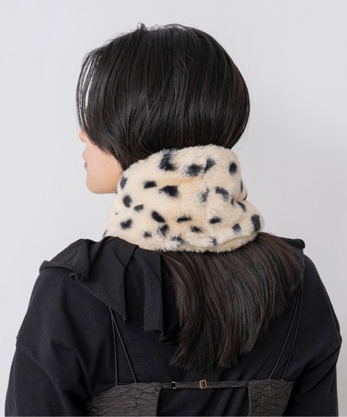 Casselini（キャセリーニ）の「Casselini(キャセリーニ)リボンティペット（マフラー・レディース・モカ/ホワイト/ブラウン/ブルー/ブラック/ベージュ/グレー/レオパード/ダークブラウン/チャコール/ピンク/アニマル/イエロー/レッド/ネイビー/ミント/オフホワイト・FREE）」の21枚目の写真