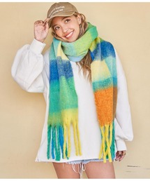 anap mimpi | 起毛フェイクウール大判チェックマフラー(マフラー)