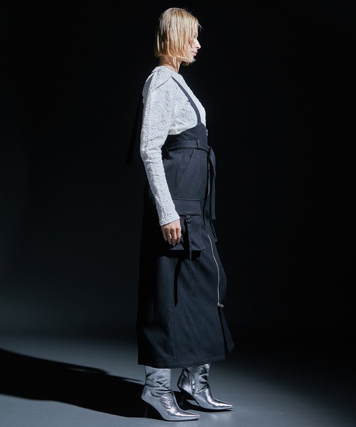 STUDIOUS/ステュディオス　サスペンダージップスカート STUDIOUS/ステュディオス サスペンダージップスカート