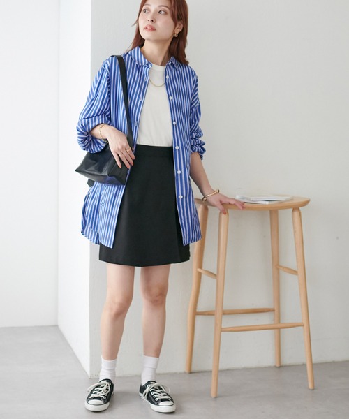 DISCOAT（ディスコート）の「【WEB限定】レイヤードスカパン（その他パンツ・レディース・ブラック/グレー/アイボリー・SMALL/MEDIUM）」の4枚目の写真