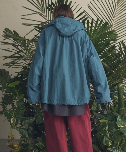 UNISEX》Washed Nylon Prime-Over Anorak Hoodie/ワッシャーナイロン