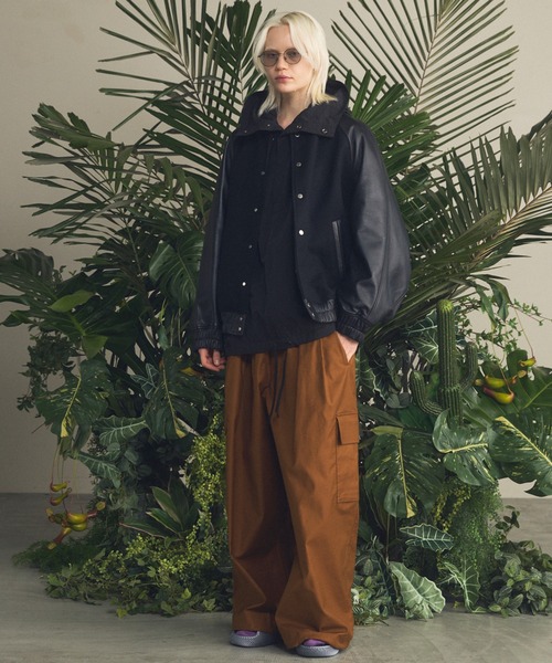 UNISEX》Washed Nylon Prime-Over Anorak Hoodie/ワッシャーナイロン