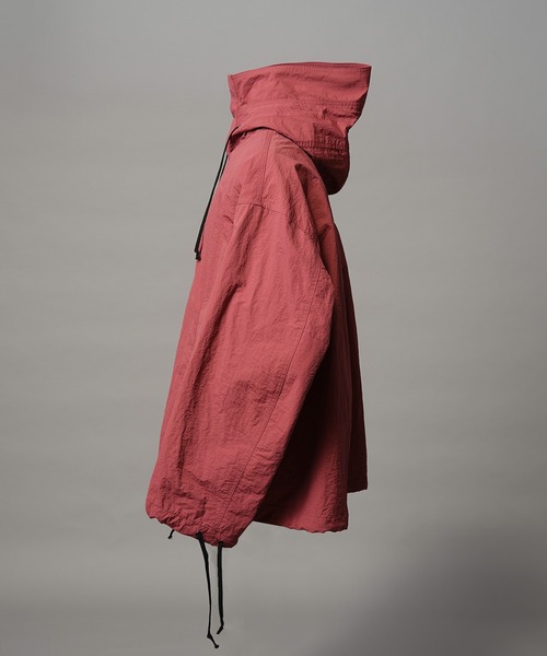 UNISEX》Washed Nylon Prime-Over Anorak Hoodie/ワッシャーナイロン