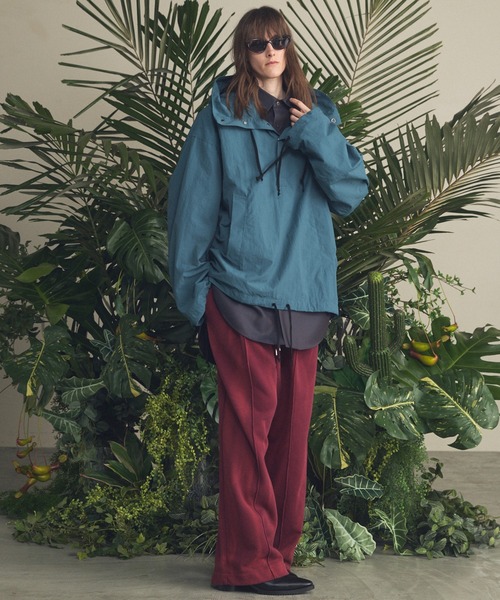 UNISEX》Washed Nylon Prime-Over Anorak Hoodie/ワッシャーナイロン