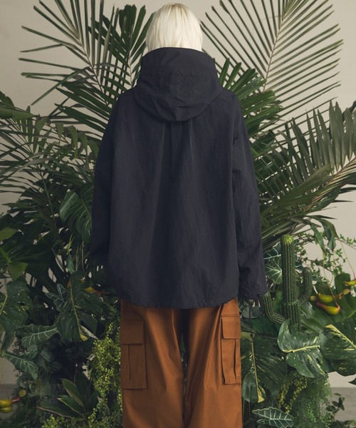 UNISEX》Washed Nylon Prime-Over Anorak Hoodie/ワッシャーナイロン