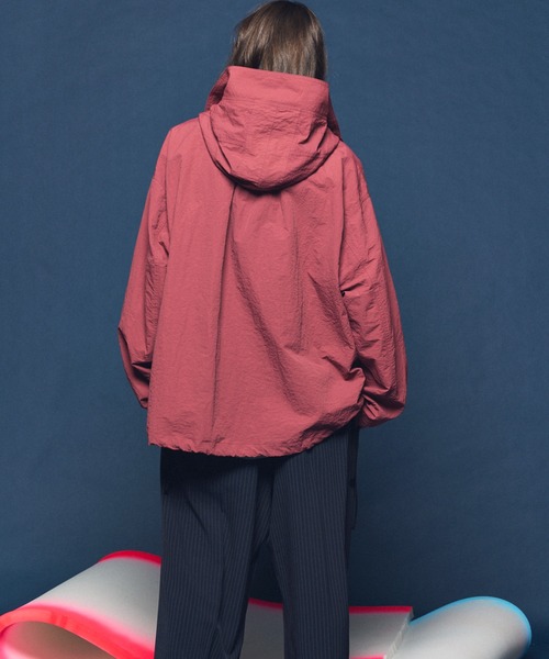 UNISEX》Washed Nylon Prime-Over Anorak Hoodie/ワッシャーナイロン