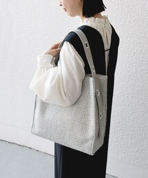 * A4 サイズ ジャカード ワン ハンドル バッグ ◇