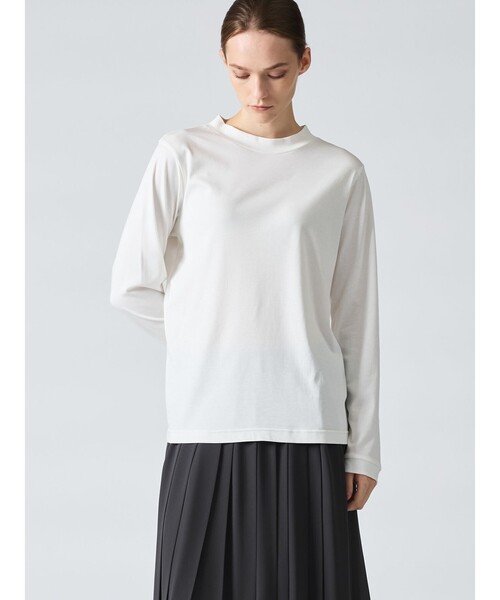 mizuiroind（ミズイロインド）の「mizuiro ind スタンドカラープルオーバー（Tシャツ/カットソー・レディース・グレー/ブラック/オフホワイト/ベージュ・FREE）」の10枚目の写真