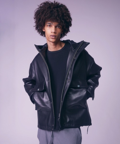 rehacer : Big Pocket Leather MT Jacket / ビッグ ポケット レザー