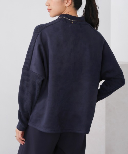 Bou Jeloud(ブージュルード)の「スエードリブドルマンプルオーバー(Tシャツ/カットソー・レディース・グレイッシュベージュ/ネイビー/モカ・FREE)」の21枚目の写真