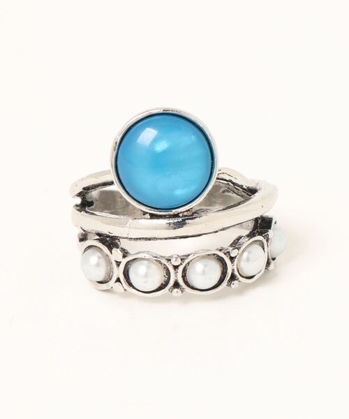 florist（フローリスト）の「【メンズ・レディース兼用】アンティーク調パールorビジューデザインオープンリング（リング・レディース・シルバー系1/ゴールド系1/シルバー系3/シルバー系2・ONESIZE）」の12枚目の写真