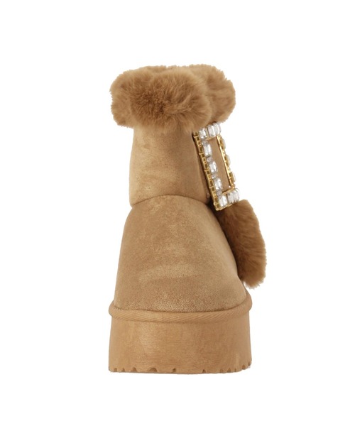 CHILLE(チル)の「スクエアビジュームートンブーツ(ブーツ・レディース・ブラック/ベージュ・L/LL/M/S)」の14枚目の写真