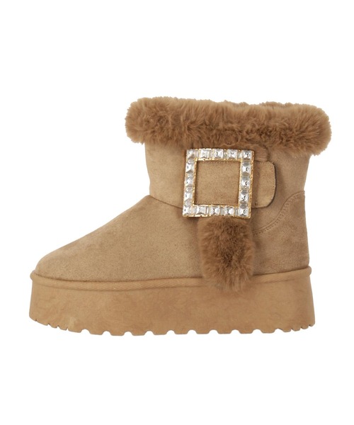 CHILLE(チル)の「スクエアビジュームートンブーツ(ブーツ・レディース・ブラック/ベージュ・L/LL/M/S)」の15枚目の写真