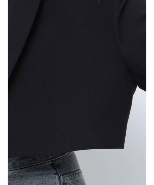 LAGUNAMOON（ラグナムーン）の「ショートテーラージャケット（テーラードジャケット・レディース・ブラック/ライトグリーン・SMALL/MEDIUM）」の18枚目の写真