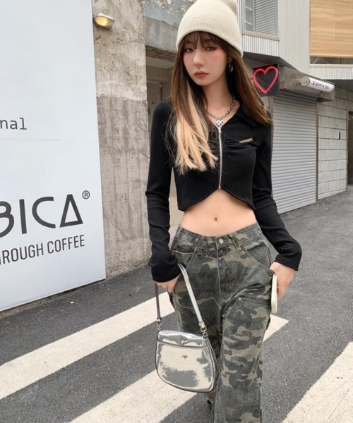 CANVAS+（キャンバスプラス）の「【CANVAS+】迷彩柄ワイドストレートワークパンツ（その他パンツ）」 - WEAR