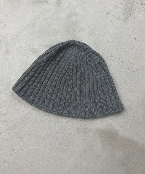 kutir（クティール）の「リブニットバケハ（ハット・レディース・アイボリー/モカ/ブラック/グレー・FREE）」の6枚目の写真
