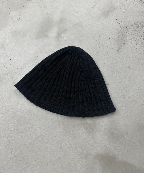 kutir（クティール）の「リブニットバケハ（ハット・レディース・アイボリー/モカ/ブラック/グレー・FREE）」の8枚目の写真