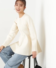 N.（N. Natural Beauty Basic） | ◆フロントジップペプラムニット(ニット/セーター)