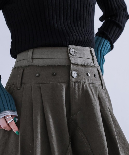 osharewalker（オシャレウォーカー）の「【廃盤】【ZOZO限定】『ダブルウエストタックワイドパンツ』（その他パンツ・レディース・チャコールグレー/アイボリー・FREE）」の19枚目の写真