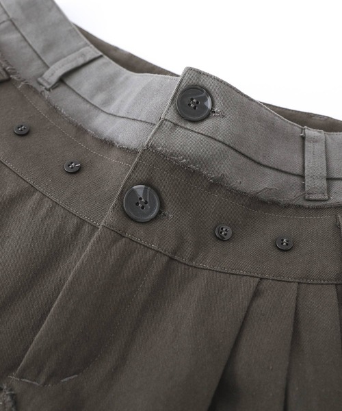 osharewalker（オシャレウォーカー）の「【廃盤】【ZOZO限定】『ダブルウエストタックワイドパンツ』（その他パンツ・レディース・チャコールグレー/アイボリー・FREE）」の9枚目の写真