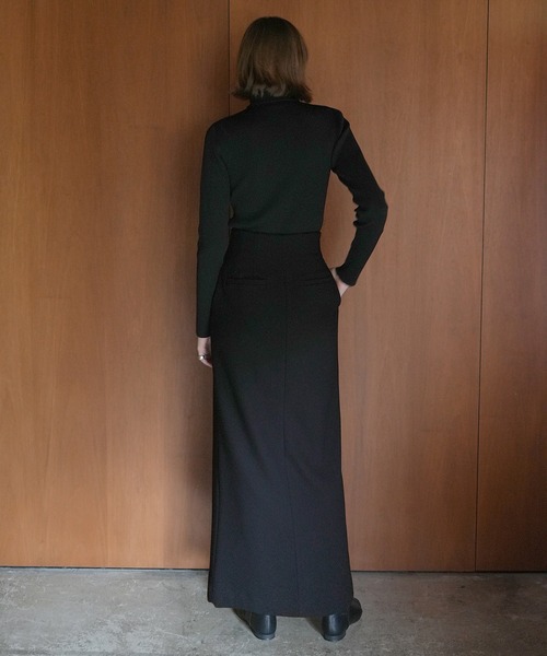 CLANE クラネ ZIP STRAIGHT SKIRT ブラック サイズ0 CLANE（クラネ）の「ZIP STRAIGHT SKIRT（スカート）」 - WEAR