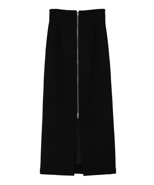 CLANE クラネ ZIP STRAIGHT SKIRT ブラック サイズ0 CLANE（クラネ）の「ZIP STRAIGHT SKIRT（スカート）」 - WEAR