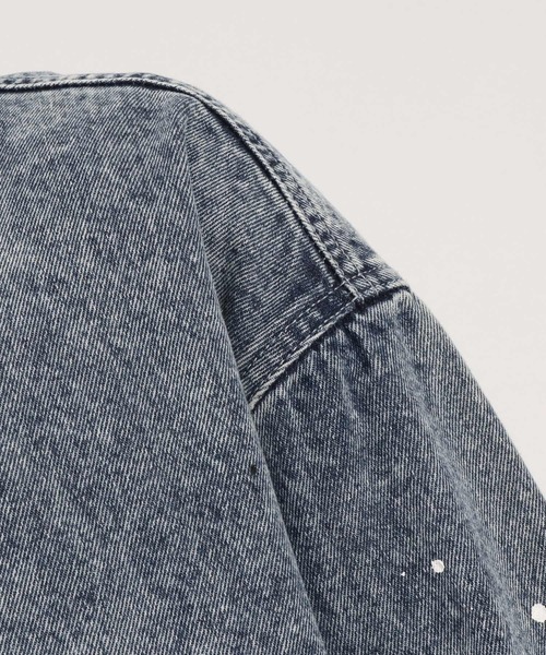 CAMBIO（カンビオ）の「ms5513- Chemical Wash Damage Denim Band Collar Shirts デニムシャツ（シャツ/ブラウス・メンズ・ブラック/インディゴブルー・M/S/L）」の20枚目の写真