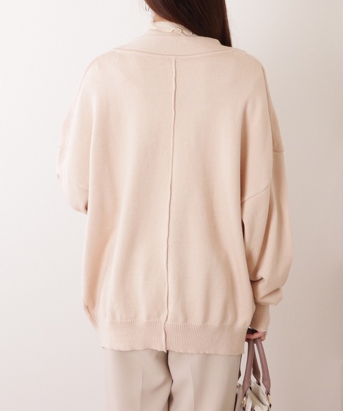 Lace Ladies(レースレディース)の「ディープ Vネック オーバー ニット プルオーバー(ニット/セーター・レディース・ダークグレー/アイボリー/グリーン/ベージュ・FREE)」の20枚目の写真