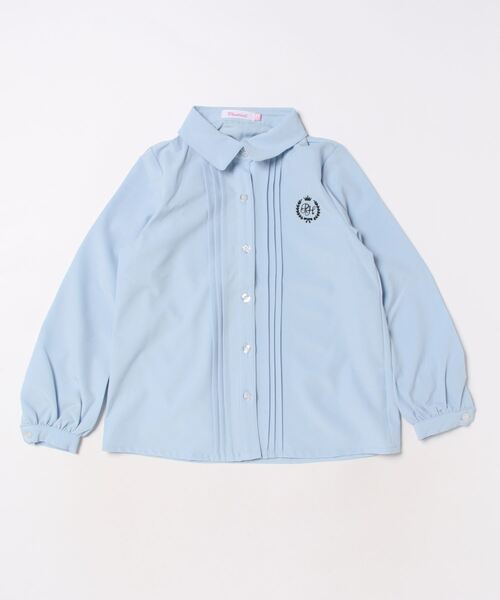 PINKHUNT（ピンクハント）の「PINKHUNT ピンクハント ロゴ襟ブラウス シャツ 8998K（シャツ/ブラウス・キッズ・ライトブルー/ホワイト・140cm/150cm/120cm/130cm/160cm）」の4枚目の写真